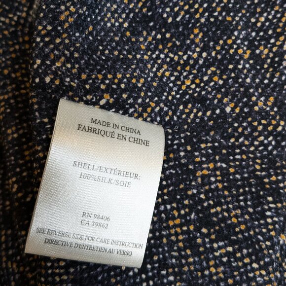 THEORY Camara Faux Wrap 100% Silk Sleeveless Printed Blouse Size S Pre-Owned - Picture 12 of 13